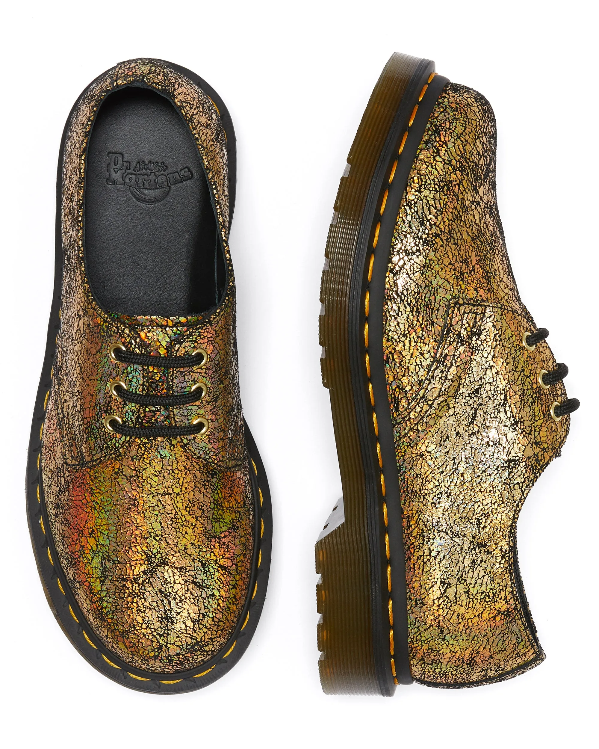 1461 GOLD IRIDESCENT CRACKLE OXFORD