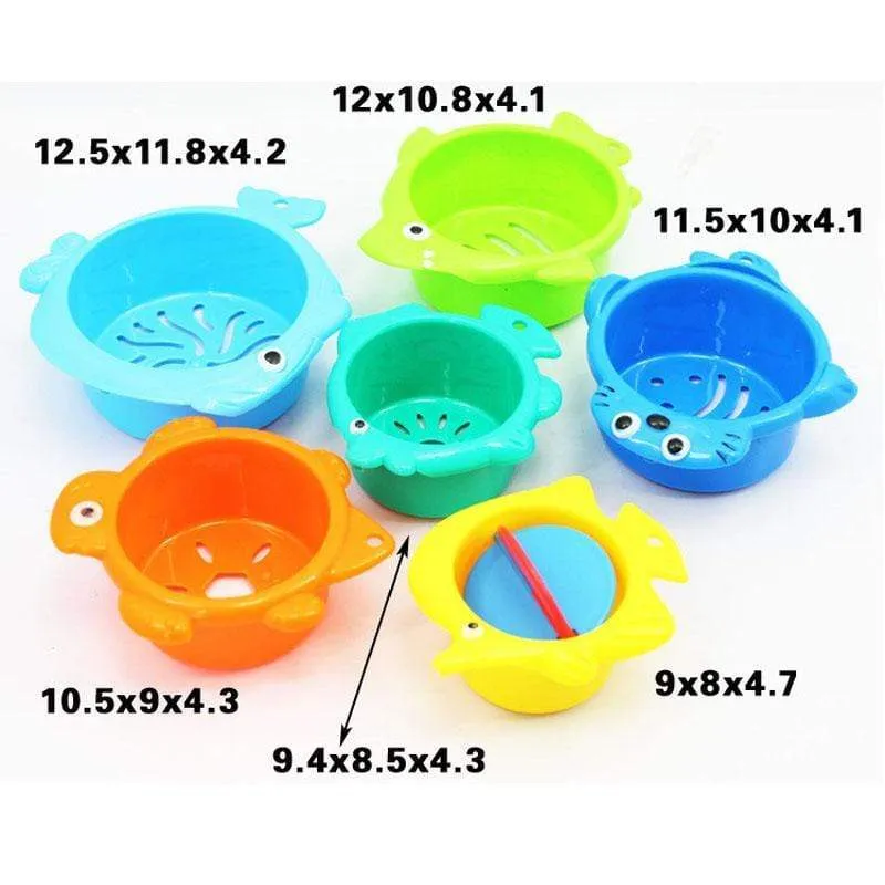 6Pcs/set Baby Float Water Classic Bathing Swimming Educational Toys for Children Plastic Fish Animal Funny Game for The Bathroom