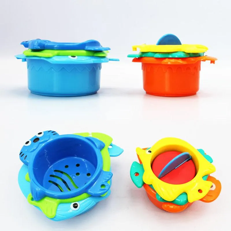 6Pcs/set Baby Float Water Classic Bathing Swimming Educational Toys for Children Plastic Fish Animal Funny Game for The Bathroom