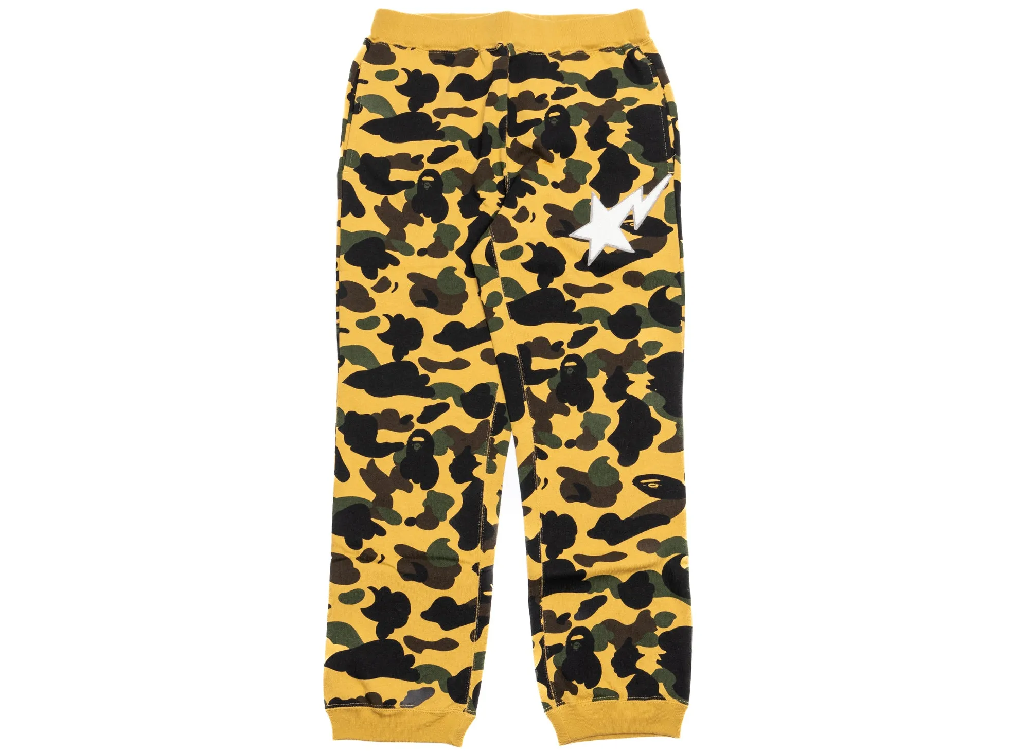 A Bathing Ape 1st Camo Sweatpants in Yellow