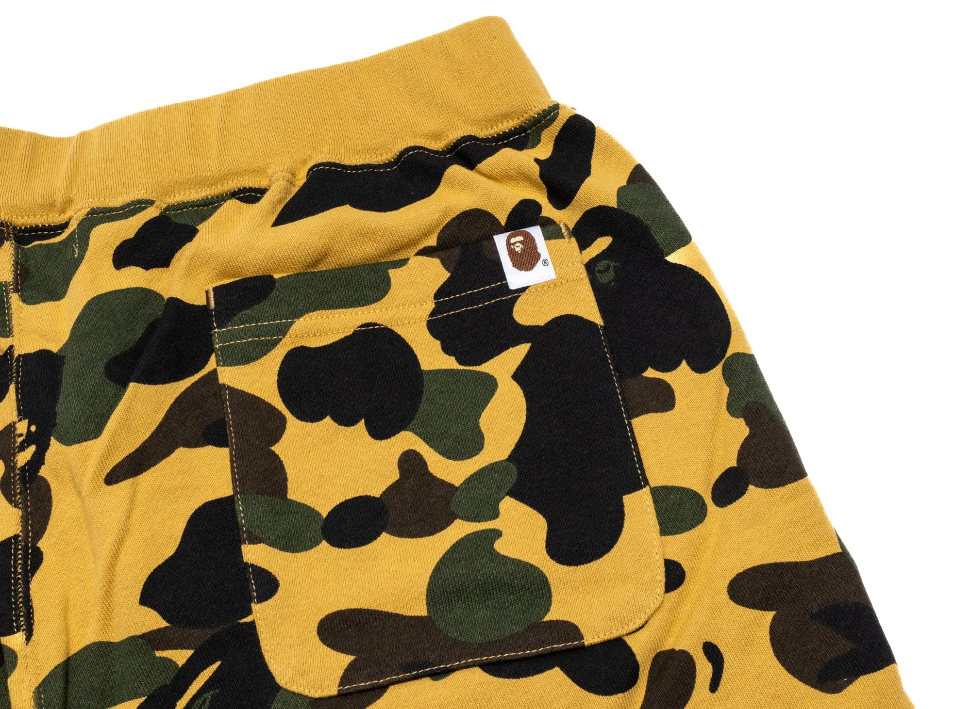 A Bathing Ape 1st Camo Sweatpants in Yellow