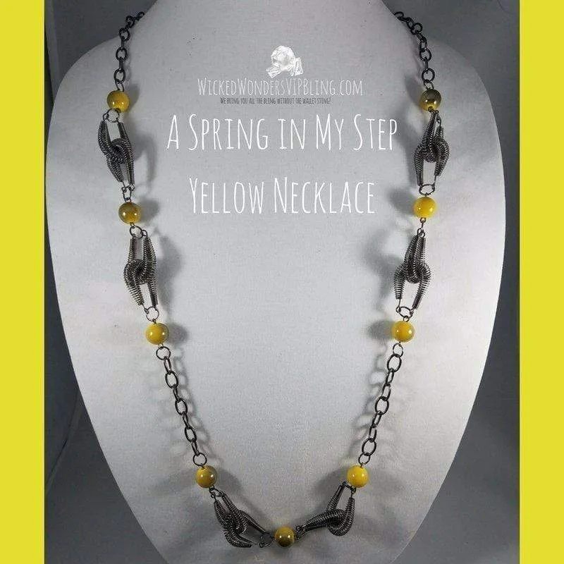 A Spring in My Step Yellow Necklace