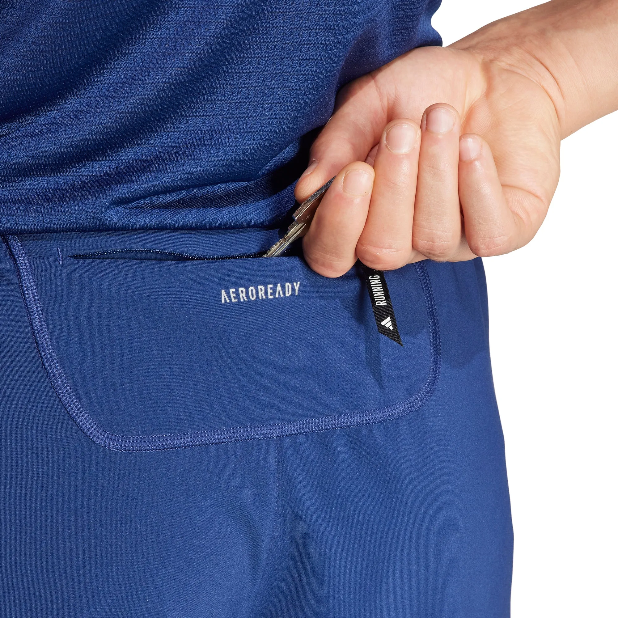 adidas Own The Run 5 Inch Mens Running Shorts - Blue