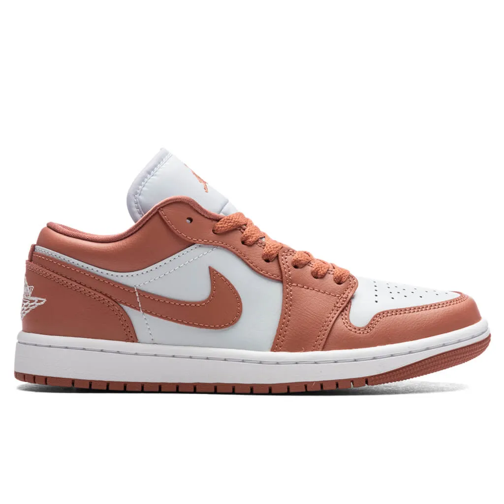 Air Jordan 1 Low Women's 'Pink Salmon' - Pure Platinum/Sky J Orange/White