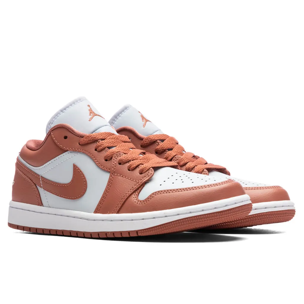 Air Jordan 1 Low Women's 'Pink Salmon' - Pure Platinum/Sky J Orange/White