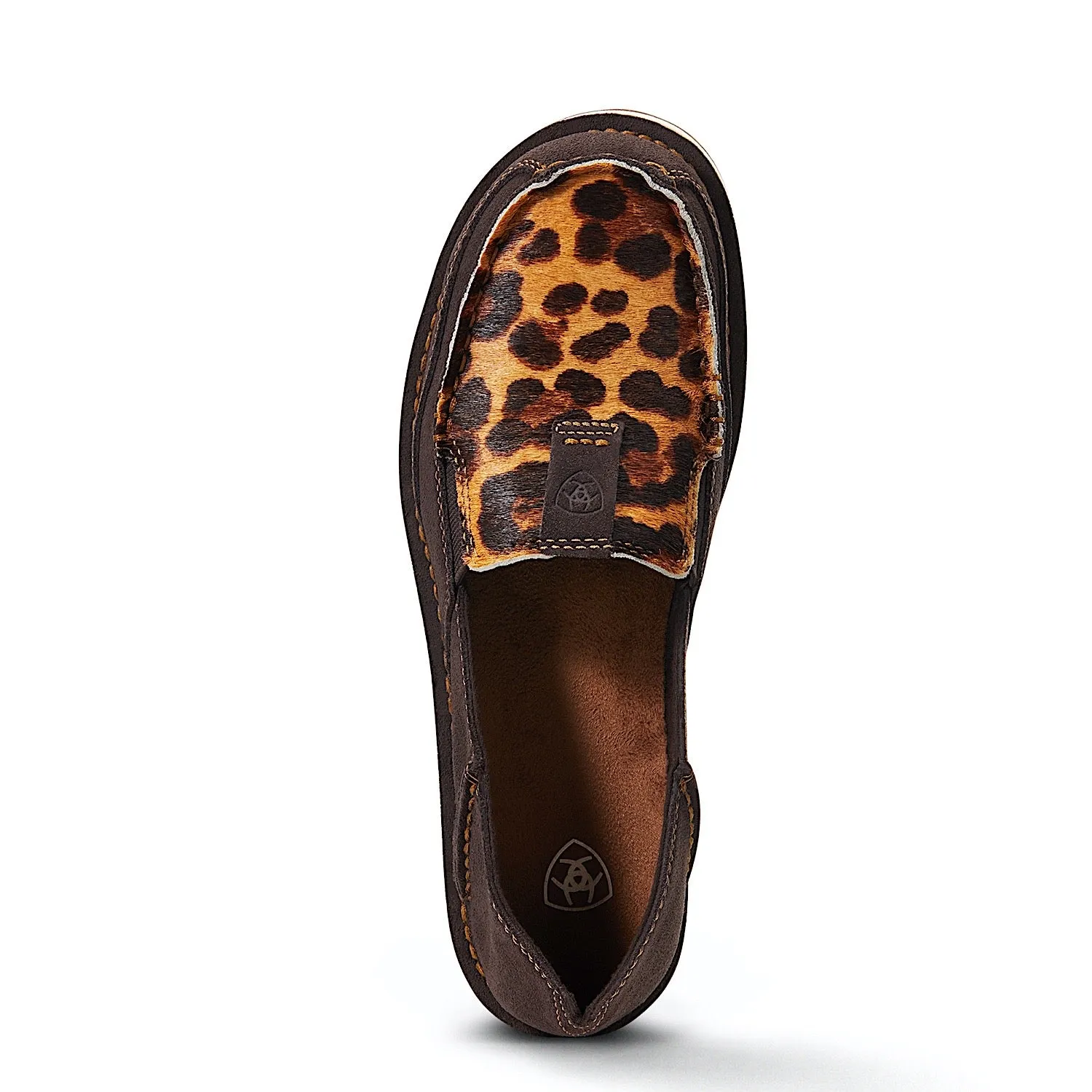 Ariat Womens Cruiser Chocolate Suede/ Leopard Hair