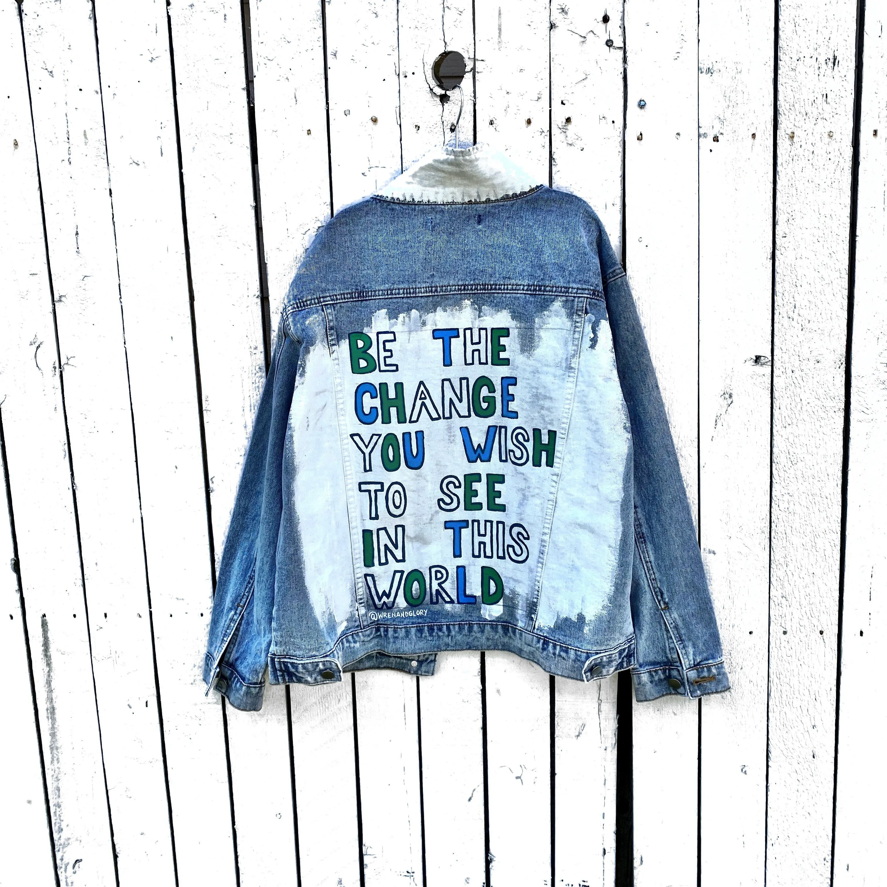 'BE THE CHANGE' DENIM JACKET