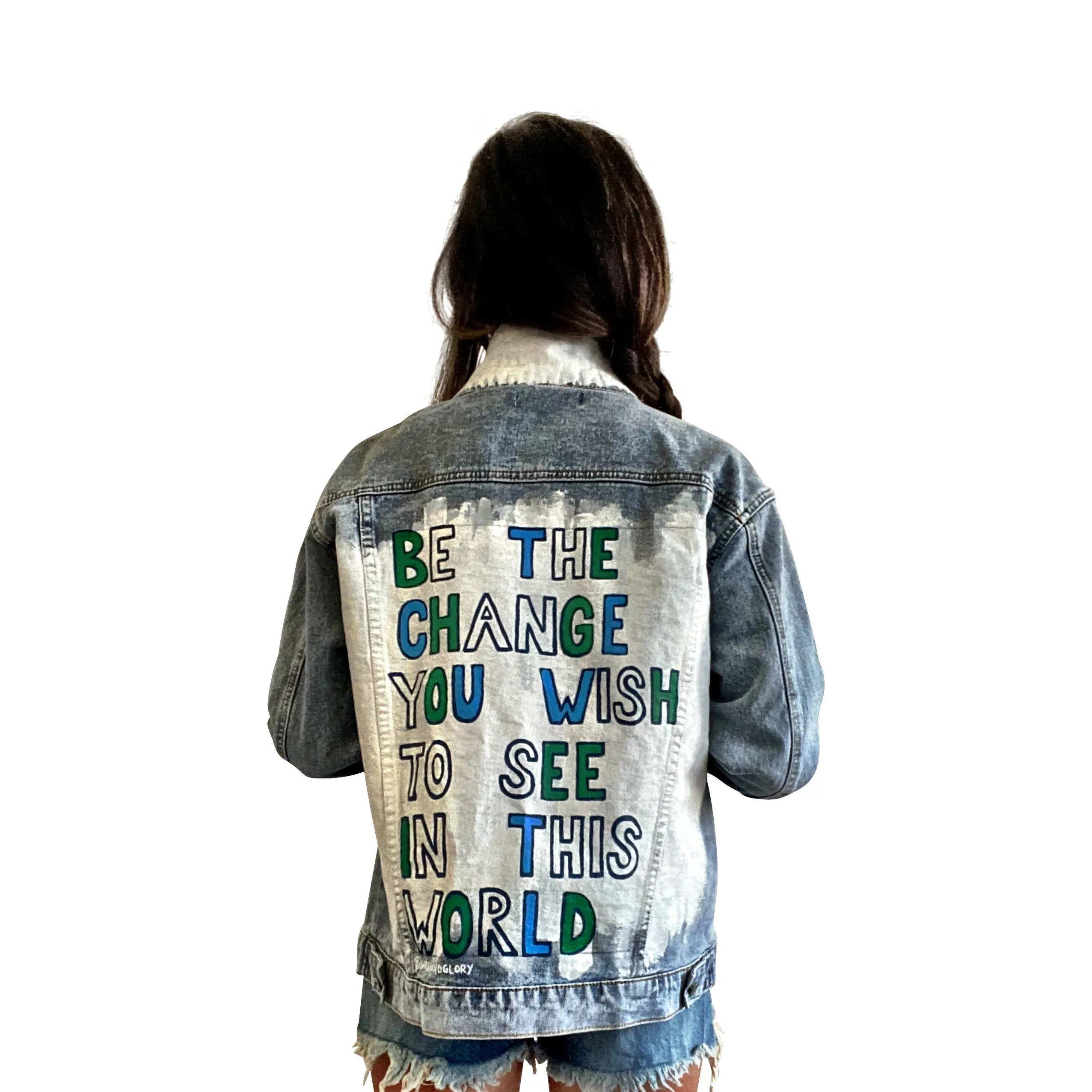 'BE THE CHANGE' DENIM JACKET