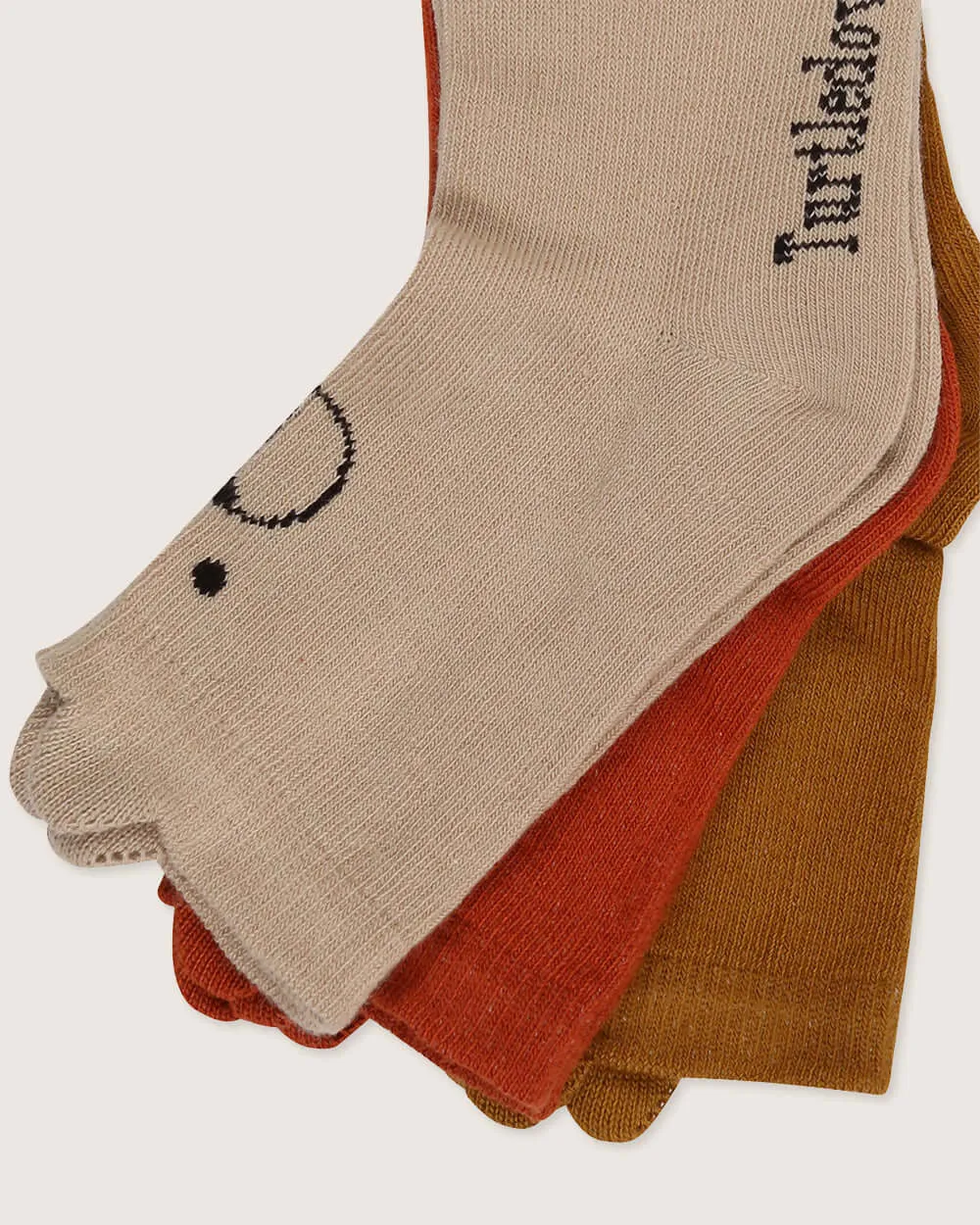 Bear Character Socks - 3 Pack