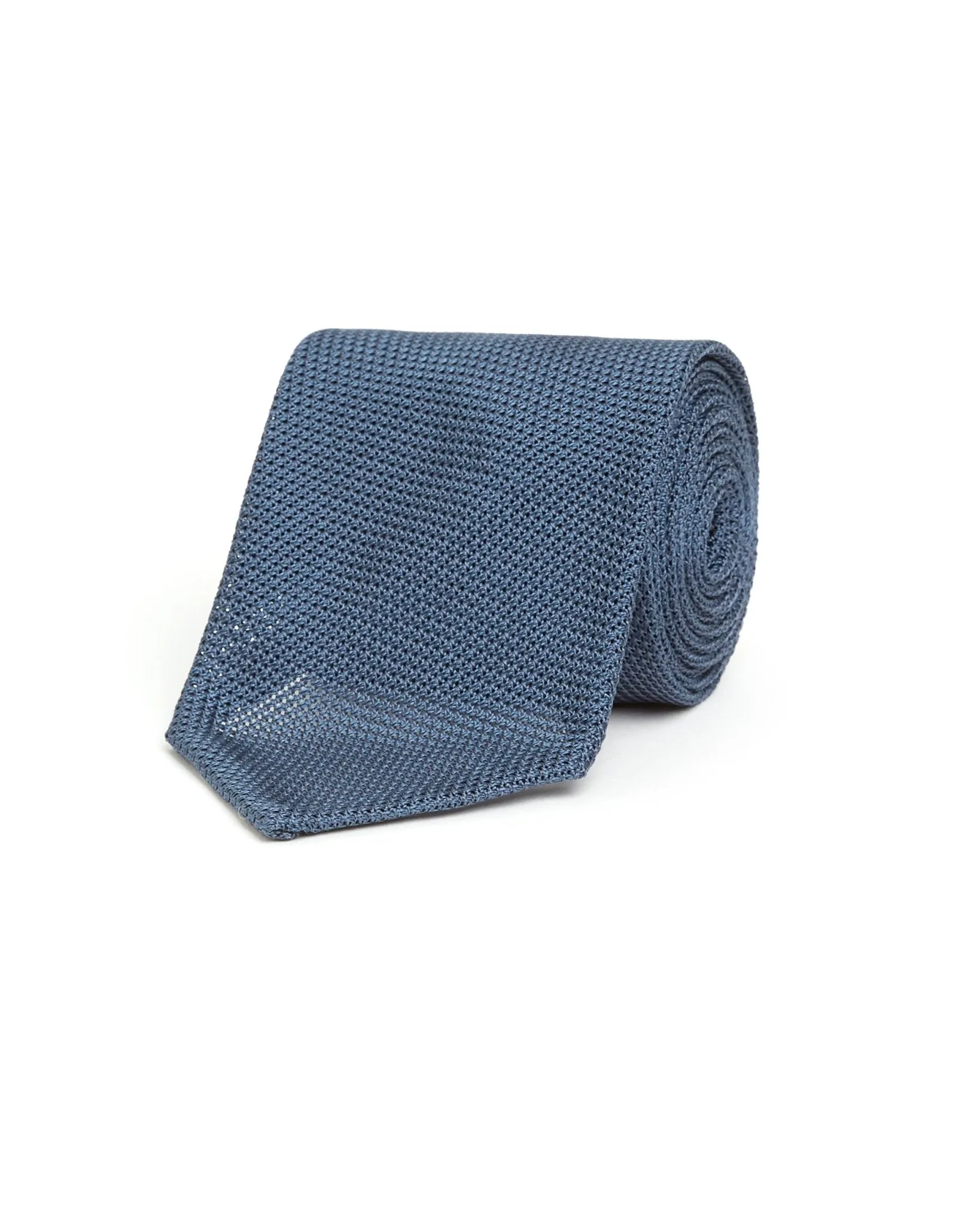 Bigi Fine Silk Grenadine Tie: Air Force Blue