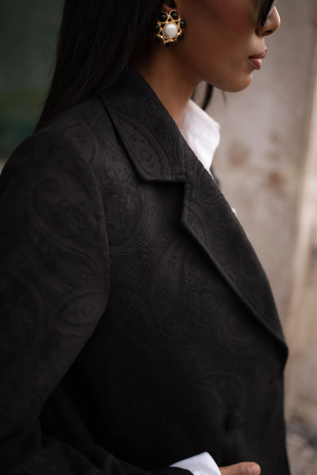 BLAZER PRETO JACQUARD