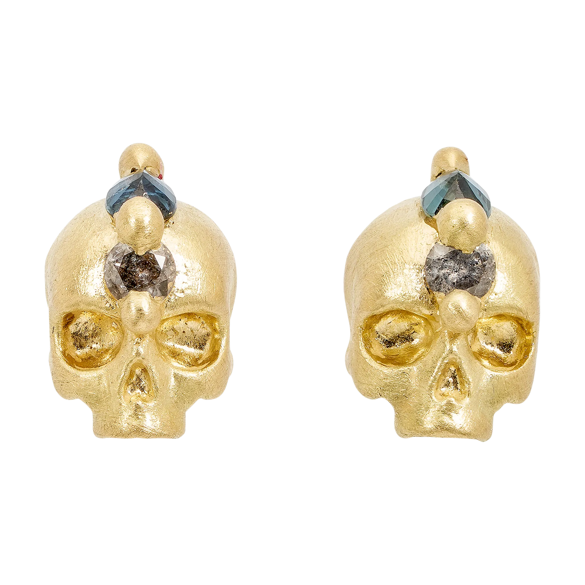 Blue Island Of Idols Skull Stud Earrings - 11563