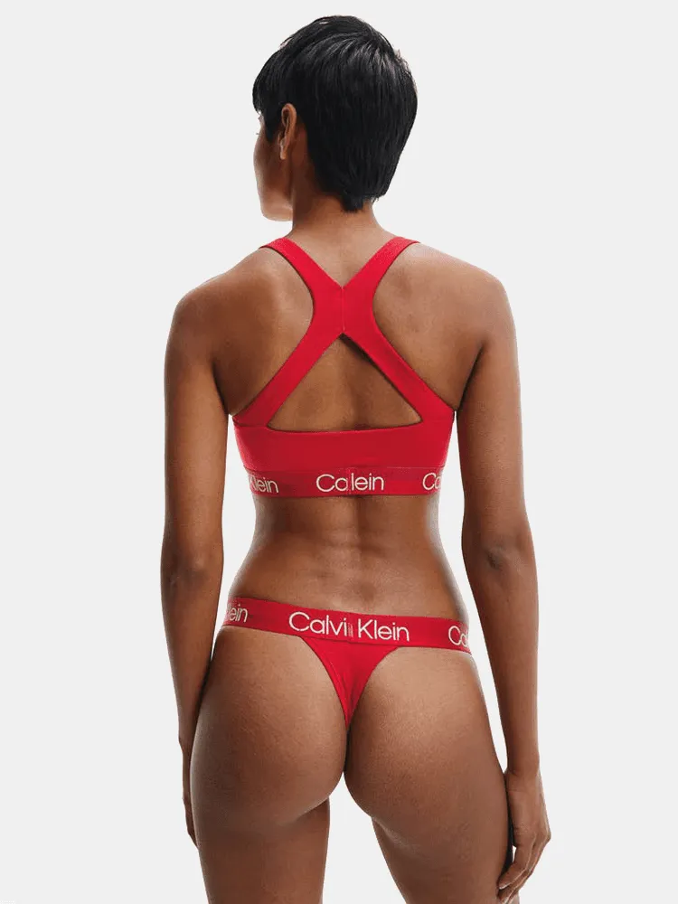 Calvin Klein Structured Cotton Bralette - Rustic Red