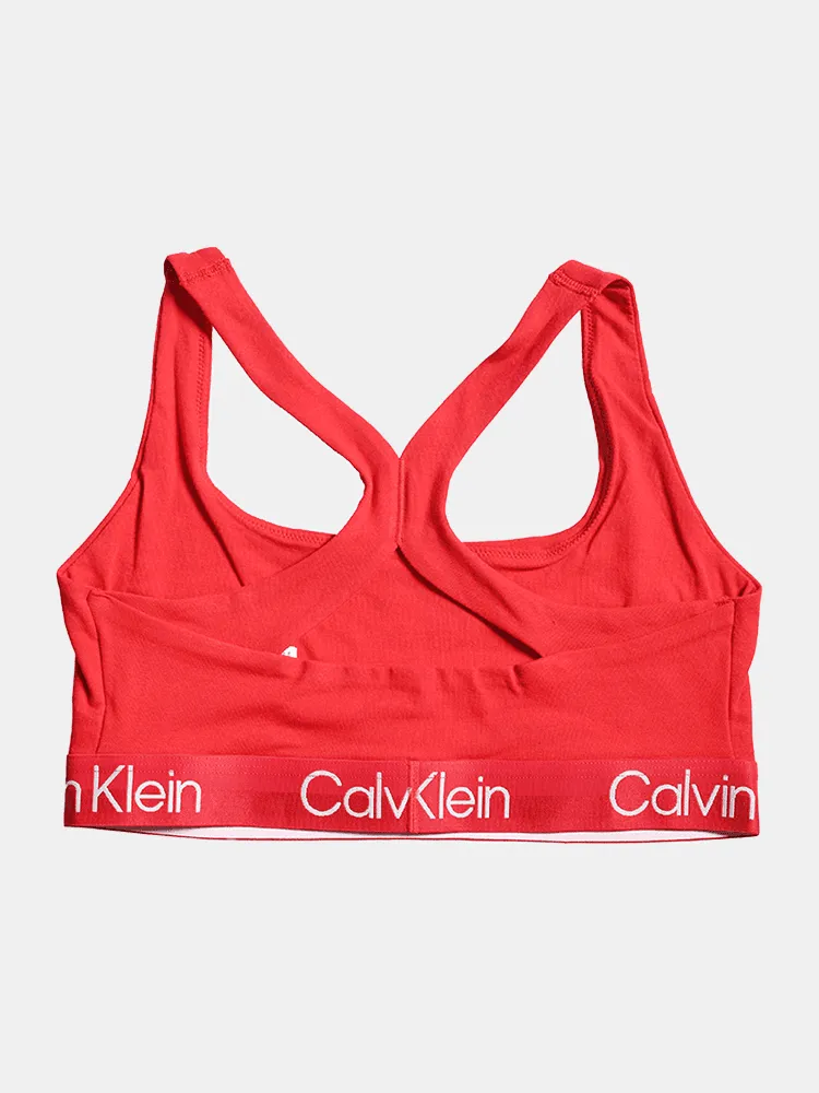 Calvin Klein Structured Cotton Bralette - Rustic Red