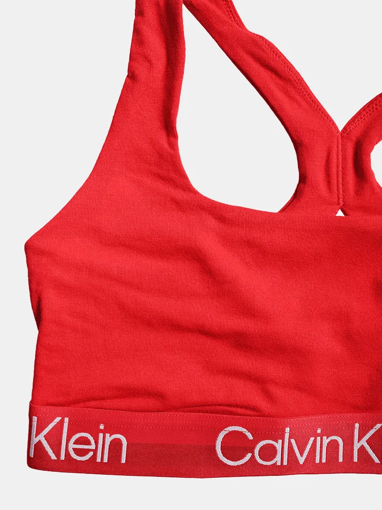 Calvin Klein Structured Cotton Bralette - Rustic Red