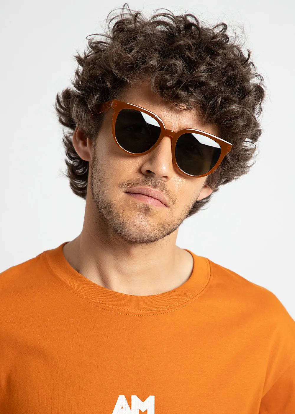 Caramel Cascade Unisex Oval Sunglasses