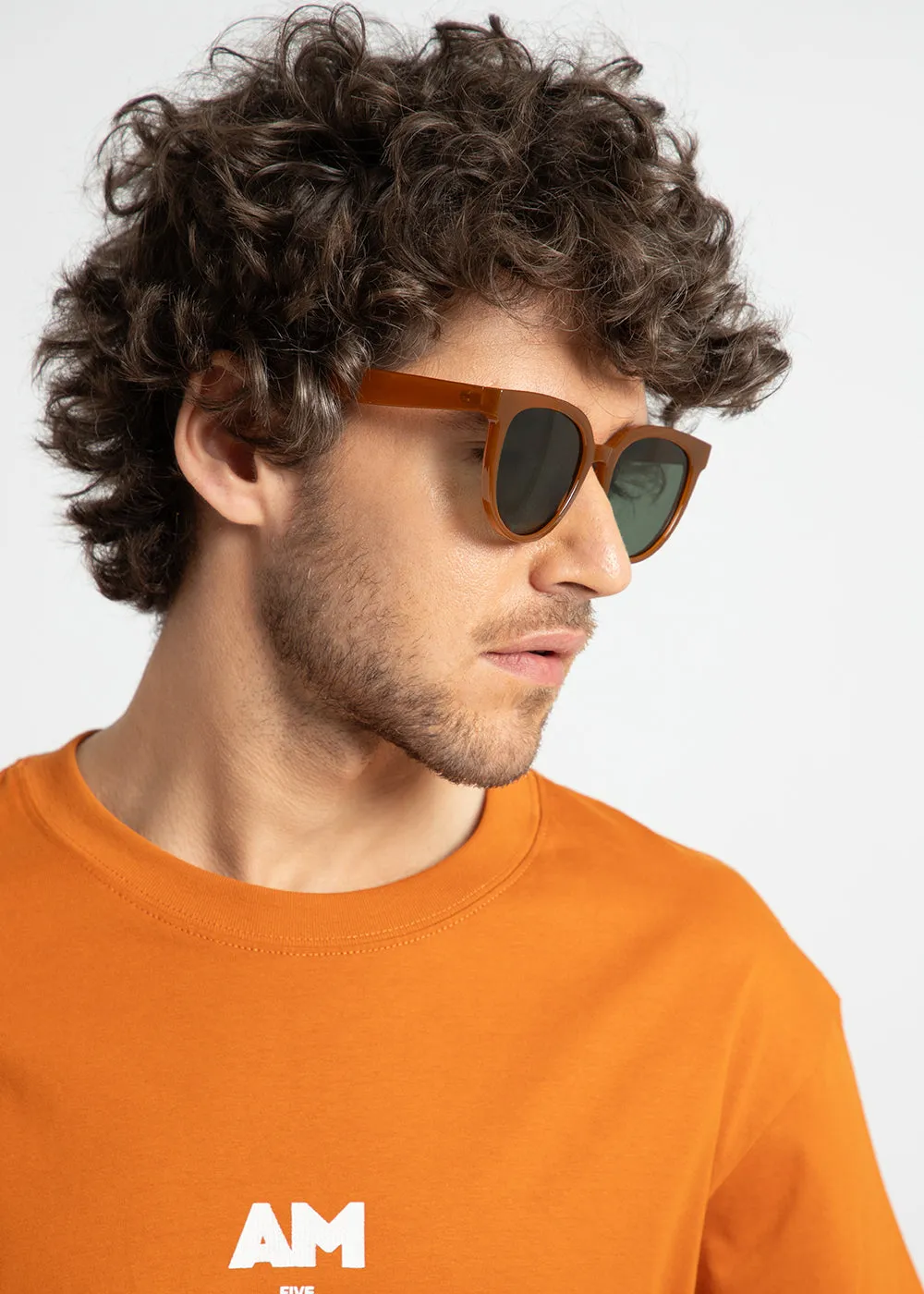 Caramel Cascade Unisex Oval Sunglasses