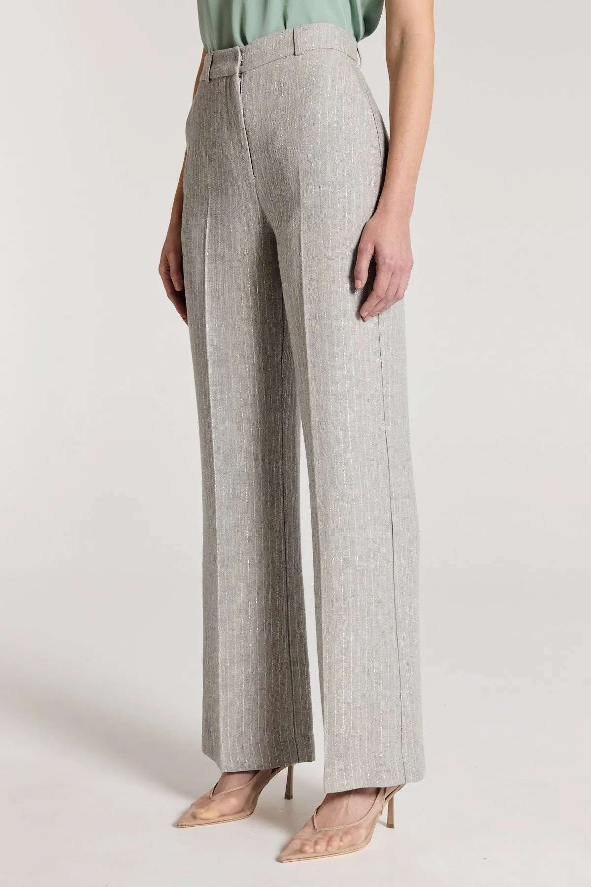 Carla Pant - Parchment/Silver