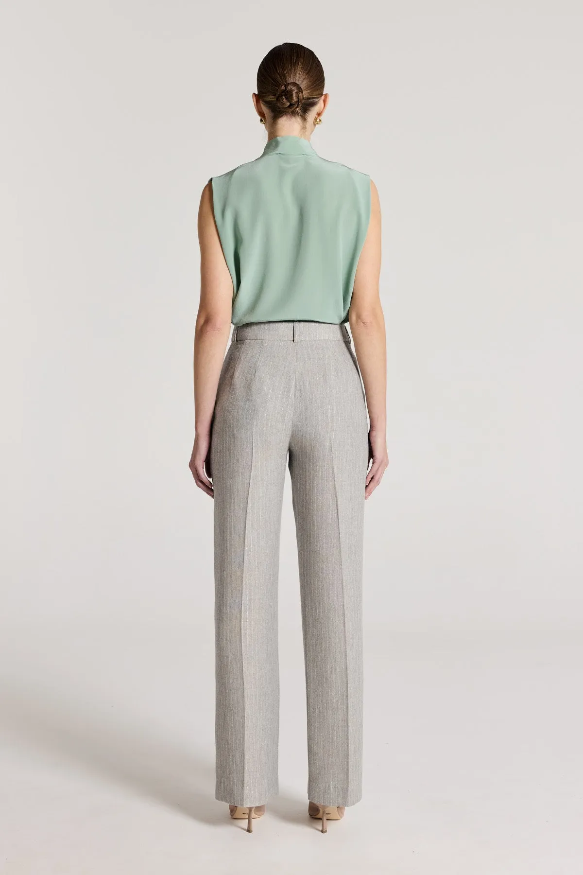 Carla Pant - Parchment/Silver