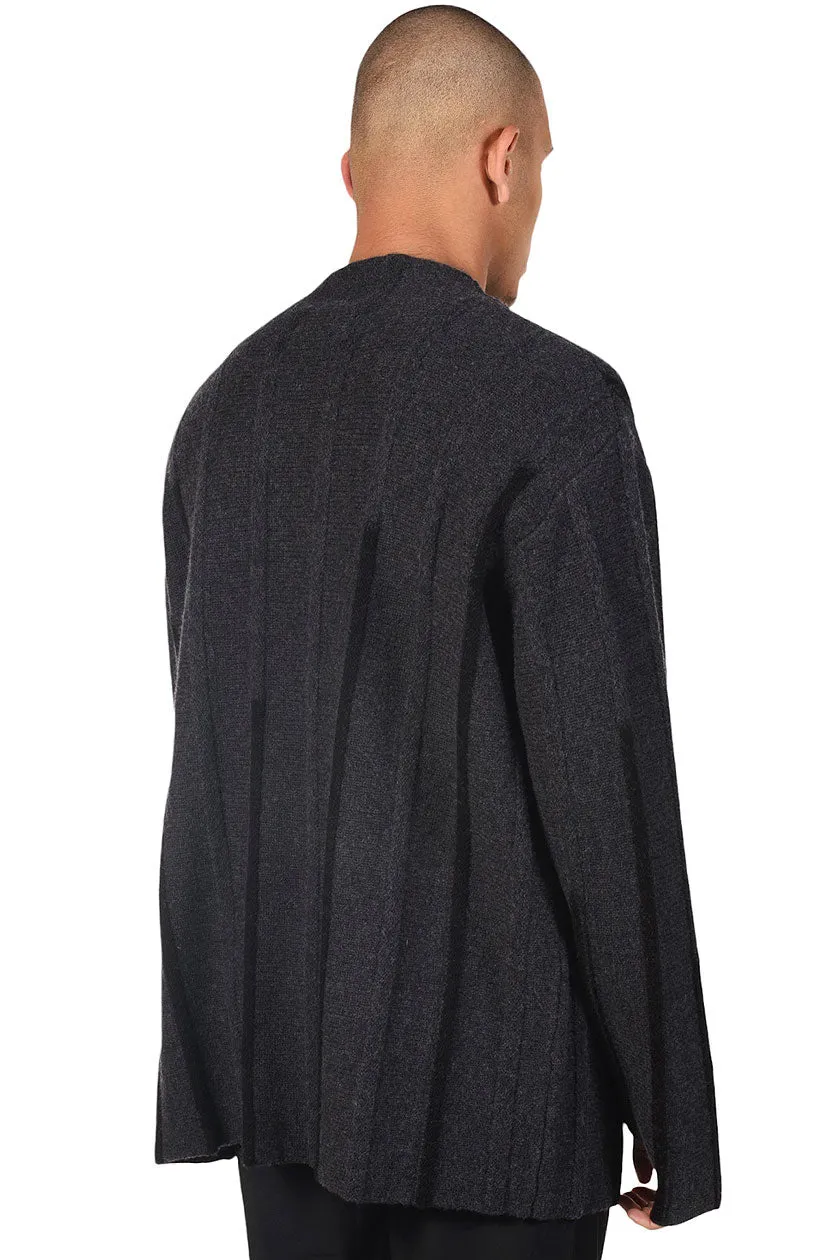 Charcoal Oversized Track Sweater