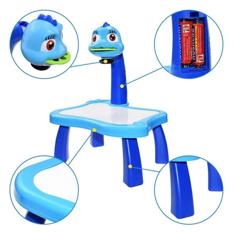 Children Led Projector Painting Art Drawing Table Light Toy For Kids Painting Board Desk Educational Learning Paint Tools Toys