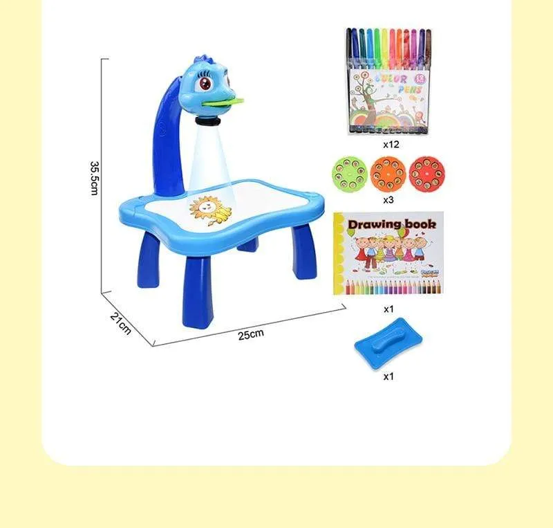 Children Led Projector Painting Art Drawing Table Light Toy For Kids Painting Board Desk Educational Learning Paint Tools Toys