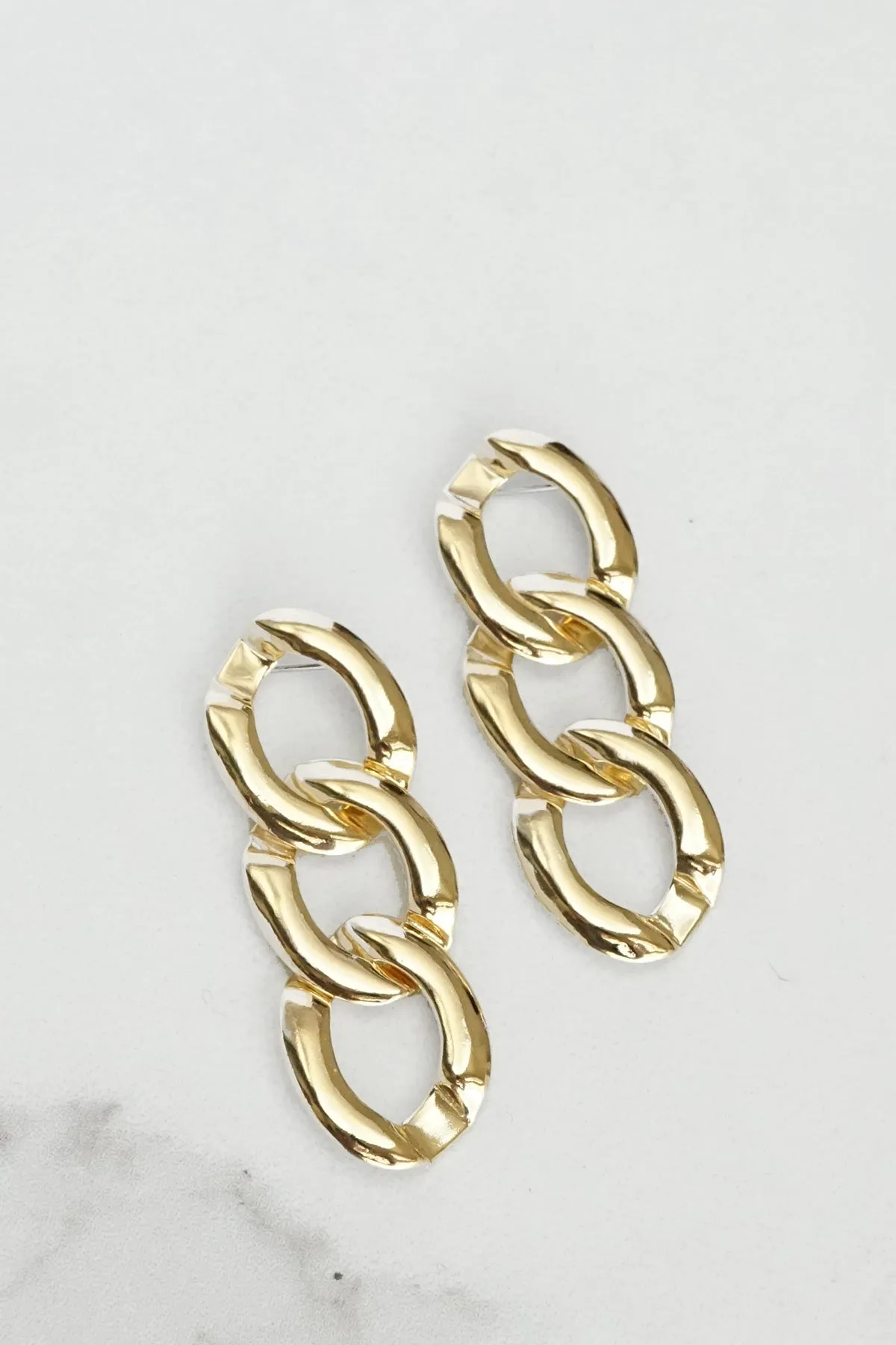 Chunky Chain Gold Earrings