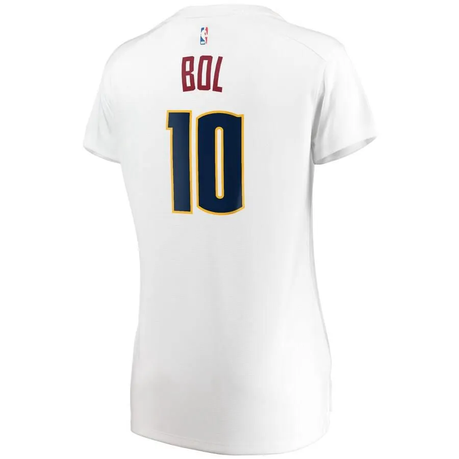 Denver Nuggets Bol Bol Fanatics Branded Replica Fast Break Association Jersey Womens - White | Ireland T6012H1