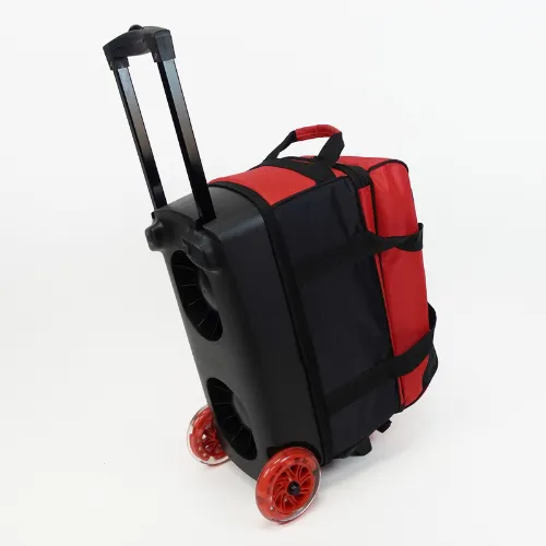 ELITE Deluxe Double Roller Bowling Bag Red