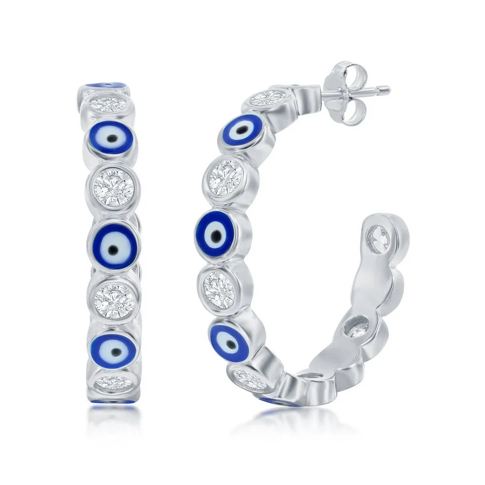 Enamel Evil Eye Earrings