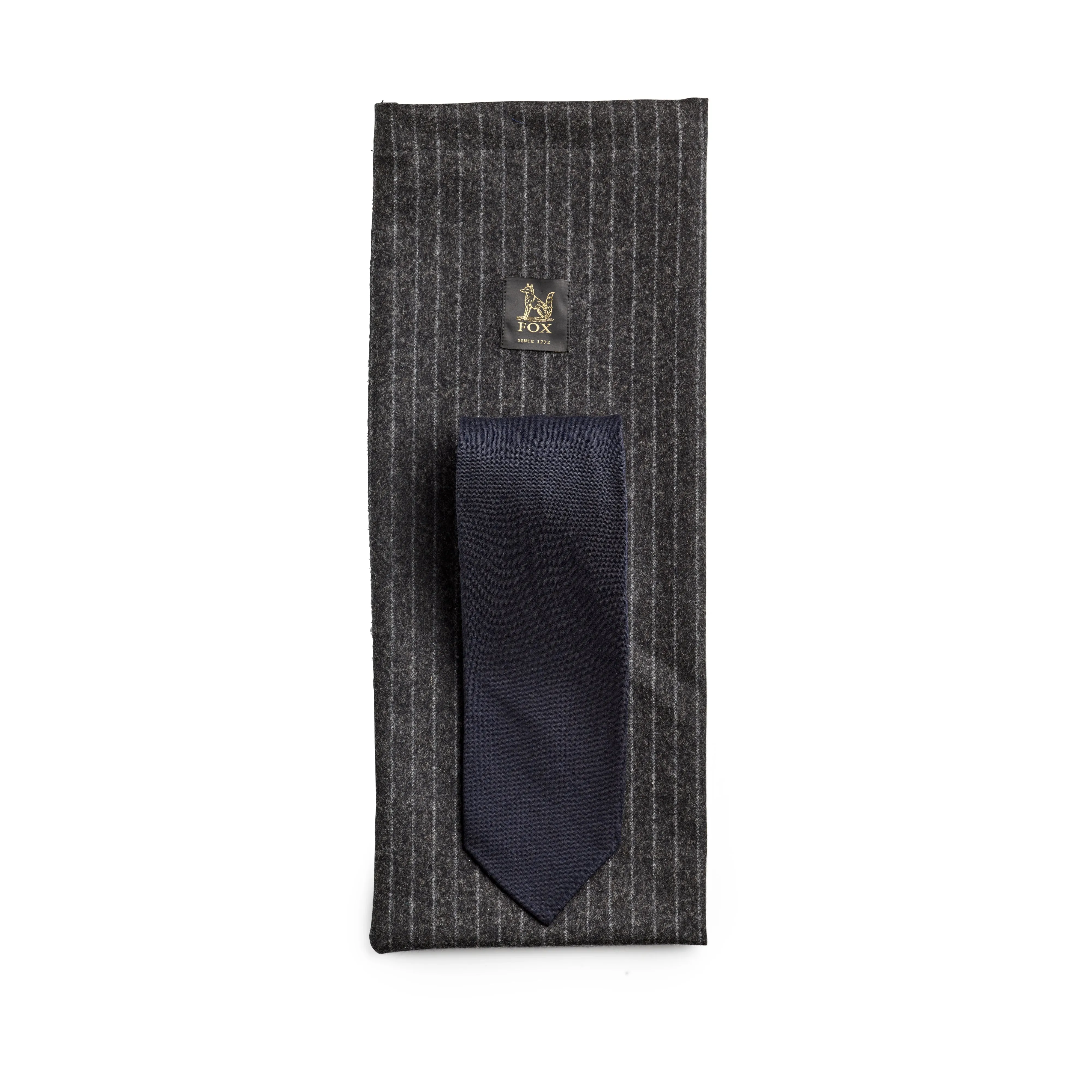 Fox 4 Fold Ink Blue Lightweight Worsted Tie