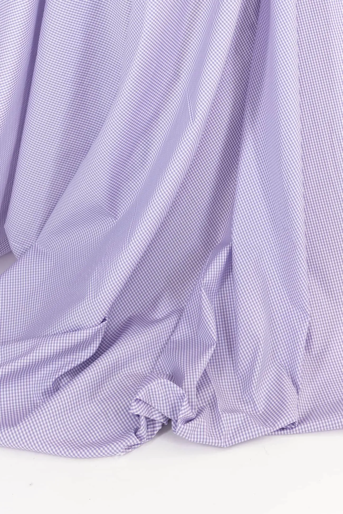 Hidicote Lavender Italian Cotton Checks Woven