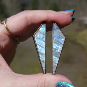 Iridescent Snakeskin Shed (A)Symmetry Post Earrings