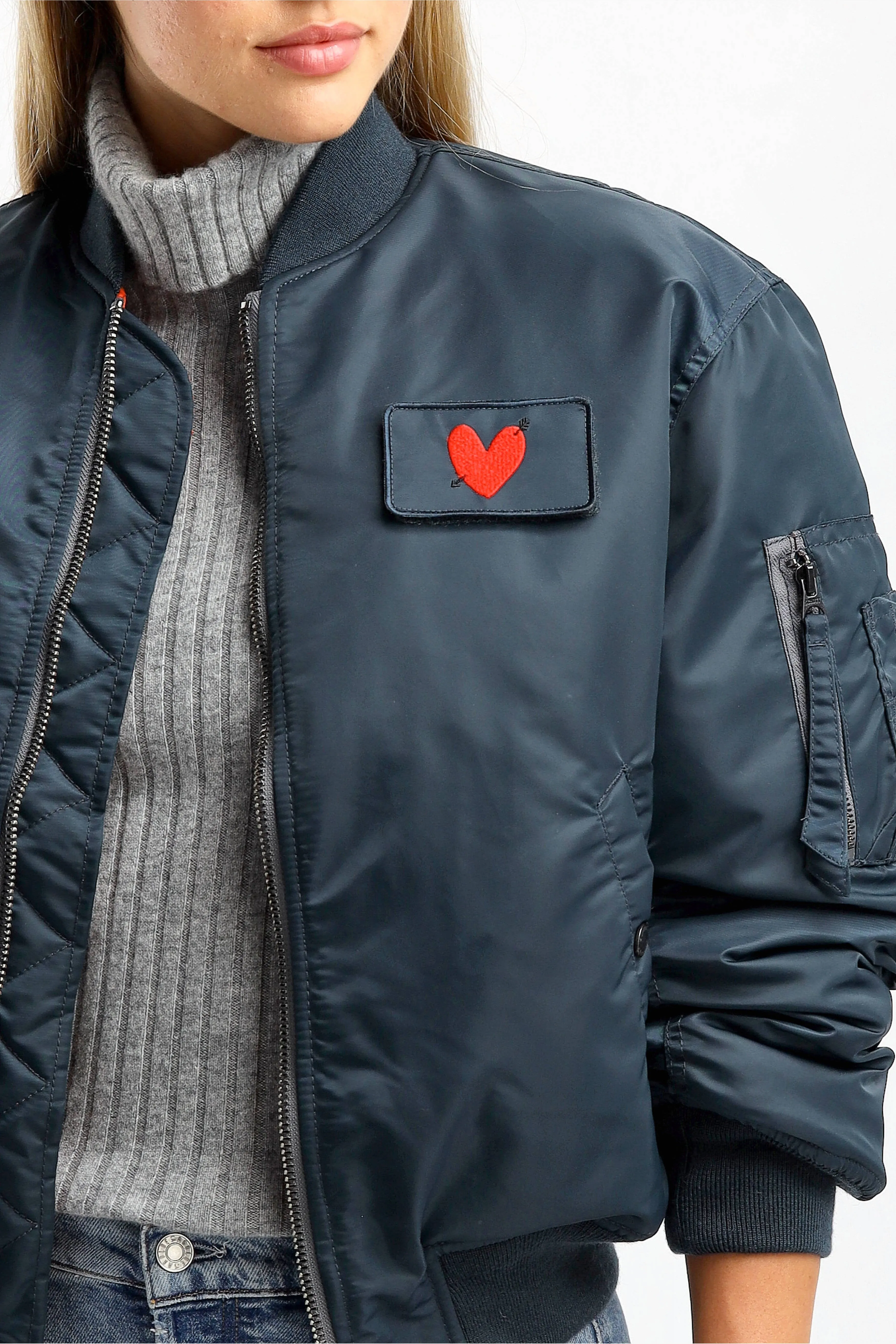 Jacke Airforce 90s 'Heart' in Navy