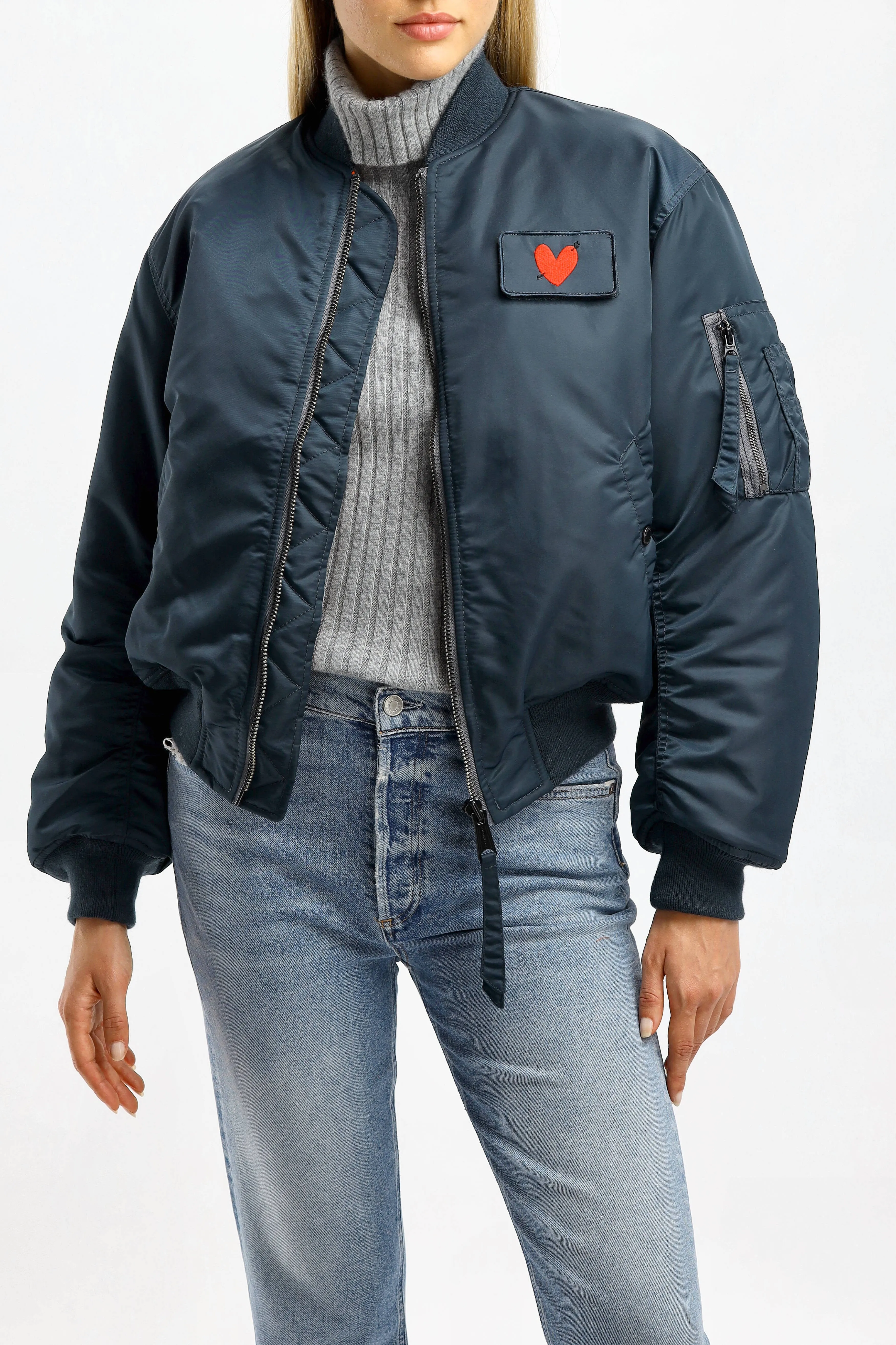 Jacke Airforce 90s 'Heart' in Navy