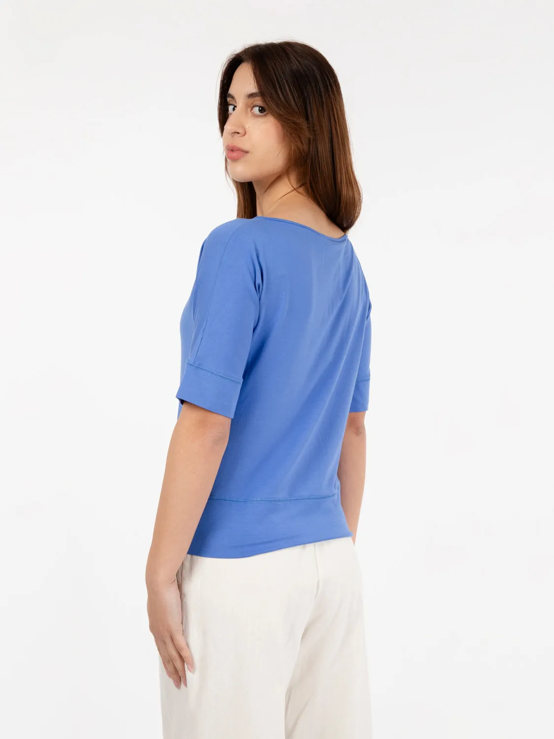 Maglia a 3/4 fondo alto blu