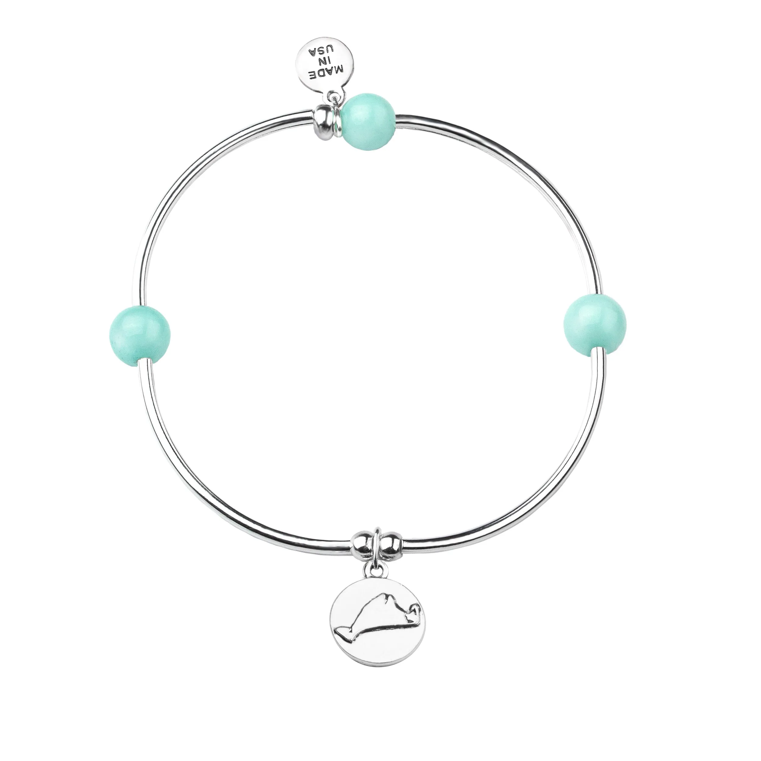 Martha's Vineyard | Bangle Charm Bracelet | Tiffany Blue - Serenity