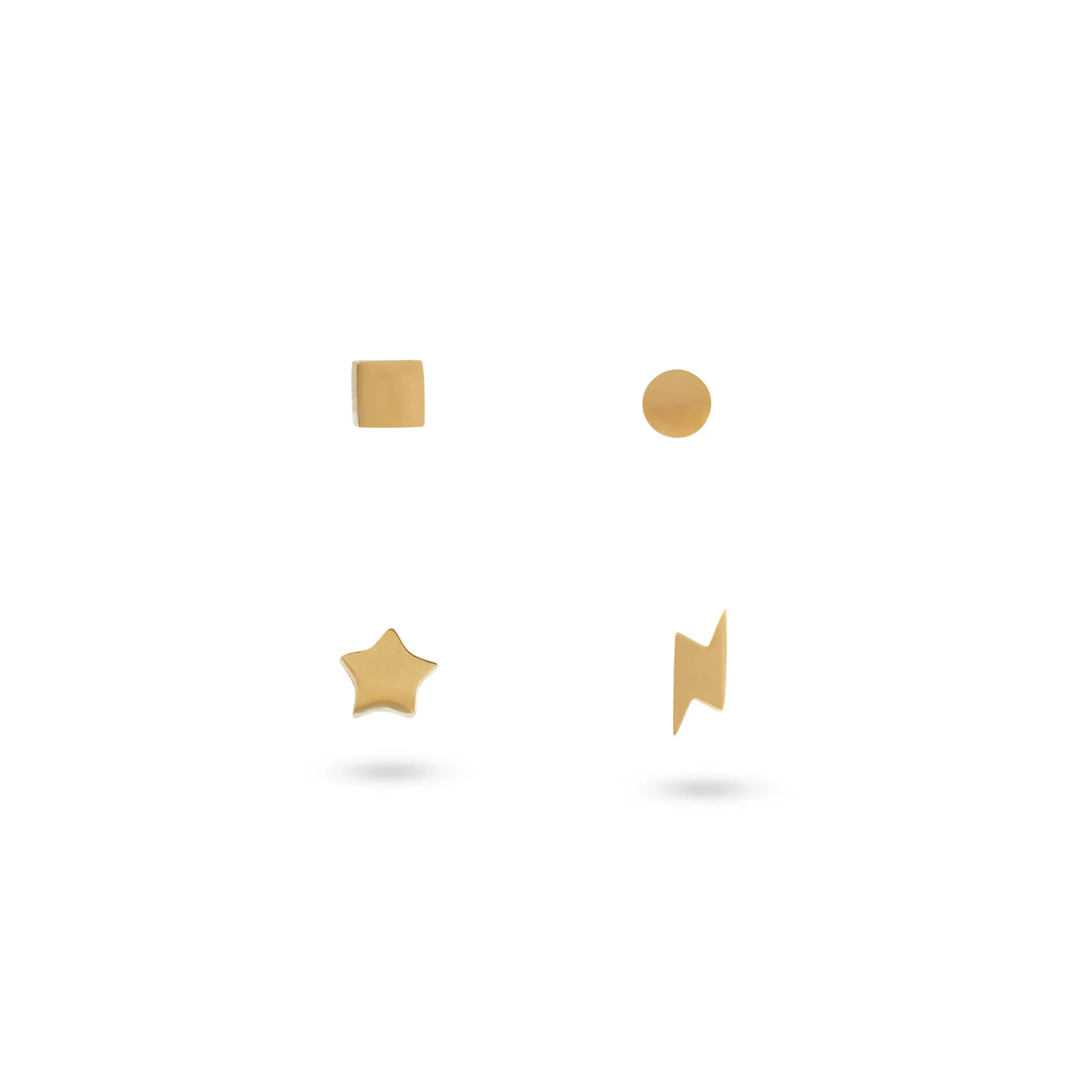 Mixed Stud Earrings Pack - Gold