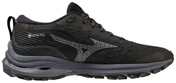 Mizuno Wave Rider GTX (D Width) - Black/Ombre Blue/Silverstar (Womens)