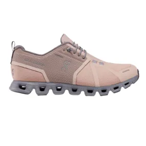 On Running Women's Cloud 5 Waterproof Shoes - Rose / Fossil