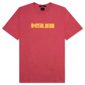 Pixel Sign Biggie Sundown S/S Tee - Red