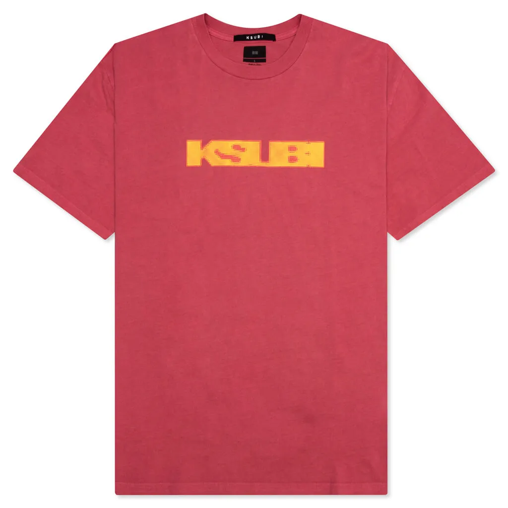 Pixel Sign Biggie Sundown S/S Tee - Red