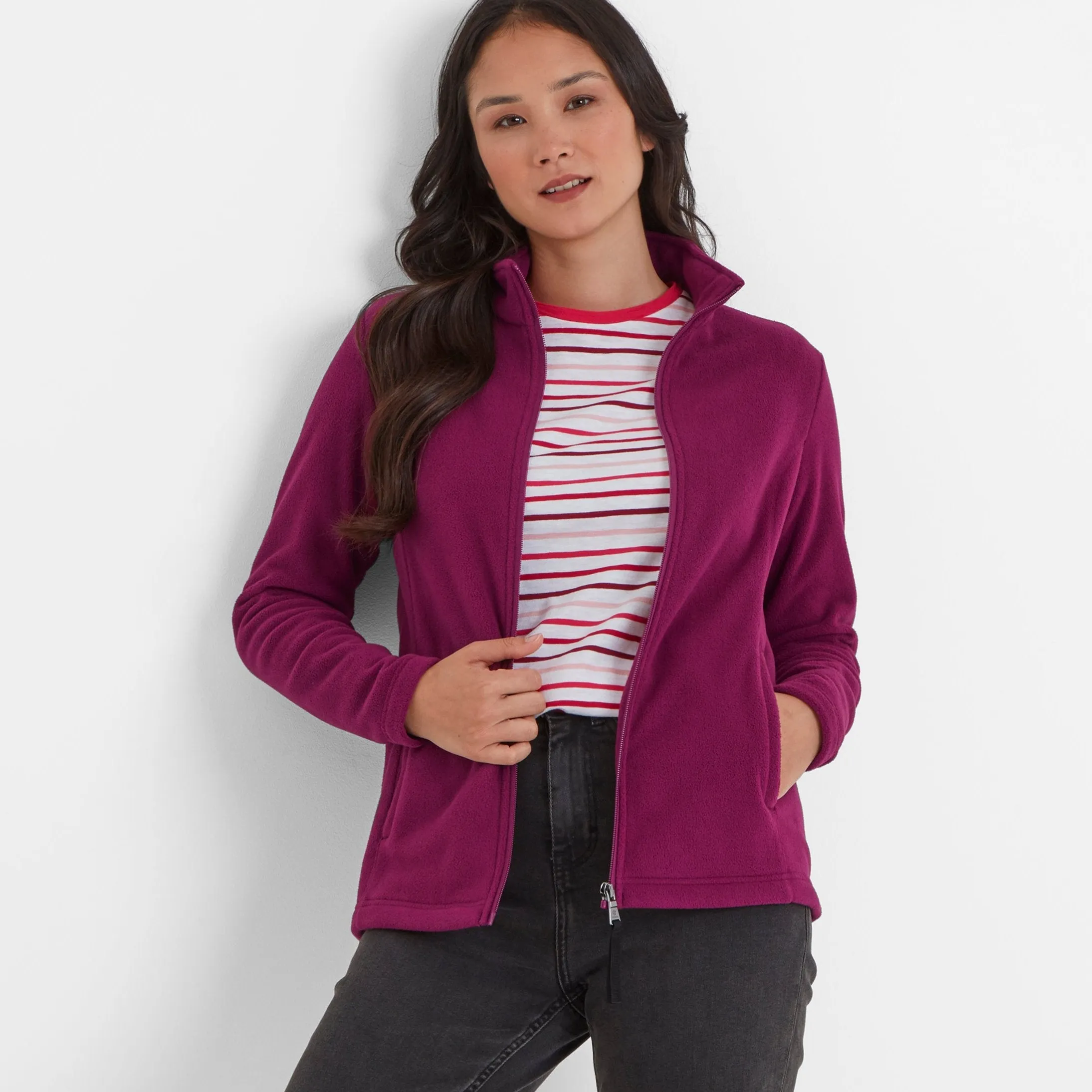 Revive Womens Fleece Jacket - Purple Berry