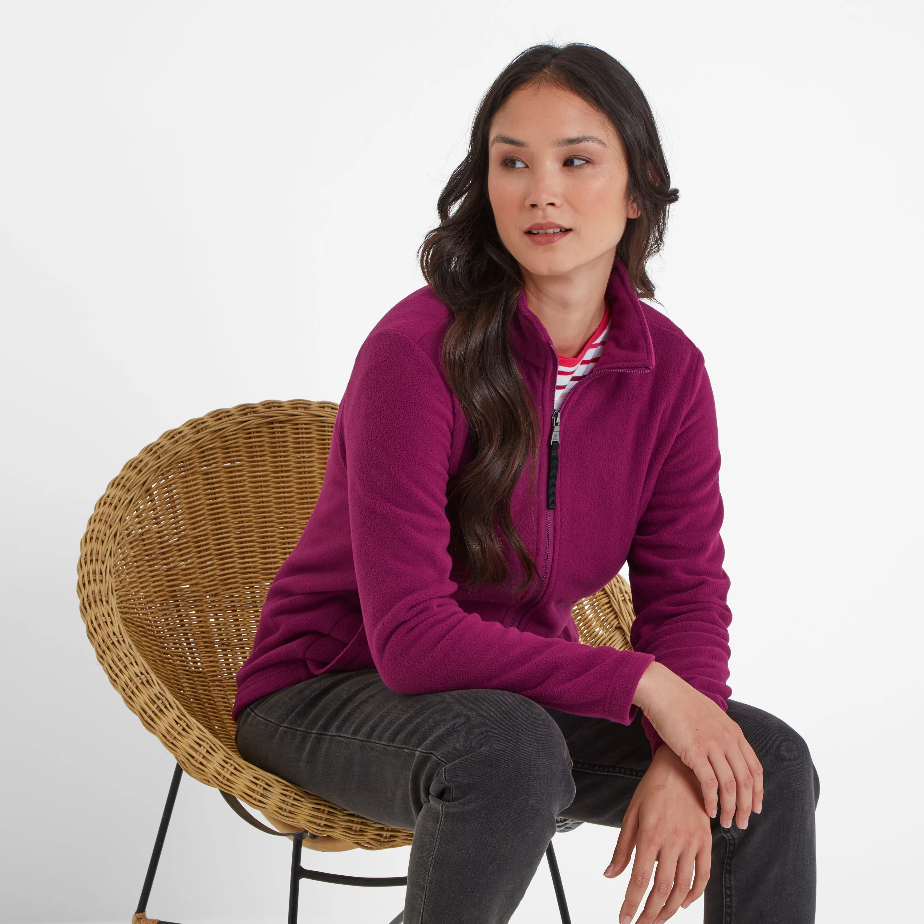 Revive Womens Fleece Jacket - Purple Berry