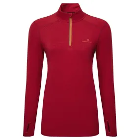 Ronhill Core Thermal 1/2 Zip (Womens) - Jam/Flame