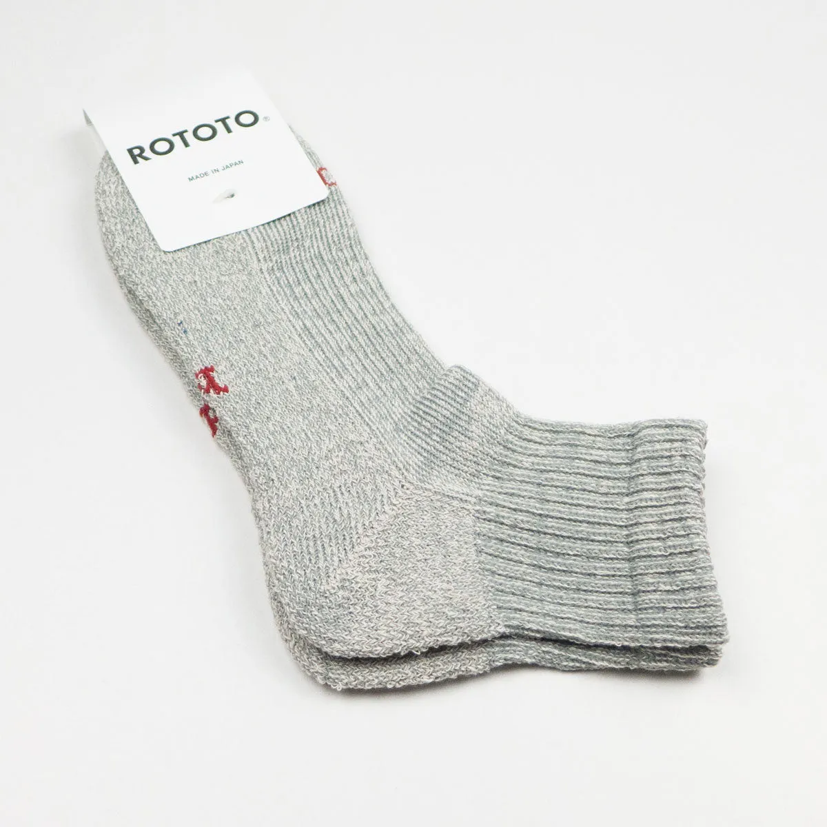 RoToTo - Hemp / Organic Cotton Pile Ankle Socks - Gray