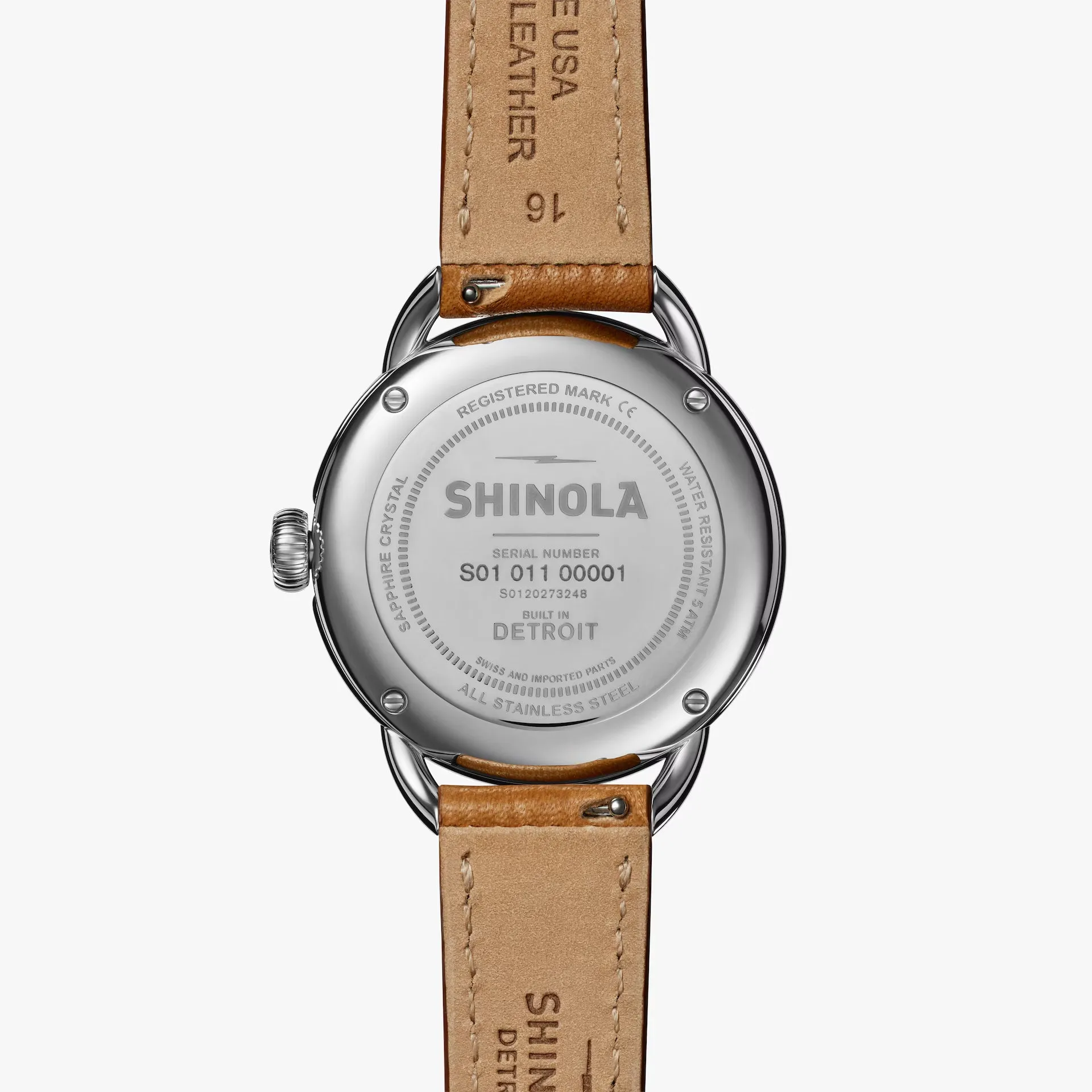 Shinola Runabout 36mm Navy Blue Watch Bourbon Strap S0120273248