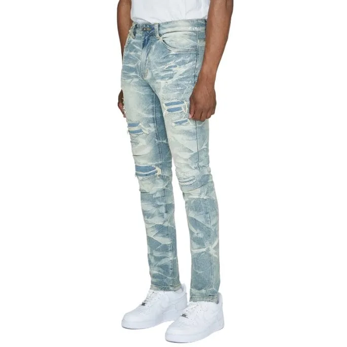 Smoke Rise Lightning Effect Jeans (Clyde Blue) JP23509