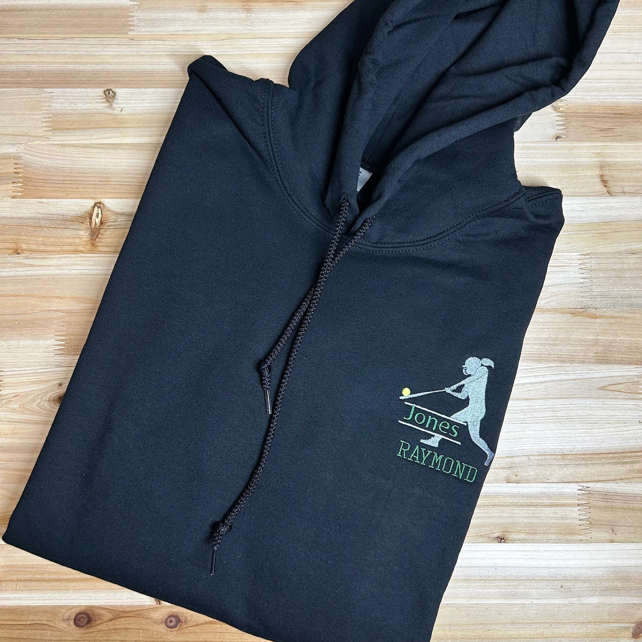 Softball Player Personalized Hooded Sweatshirt