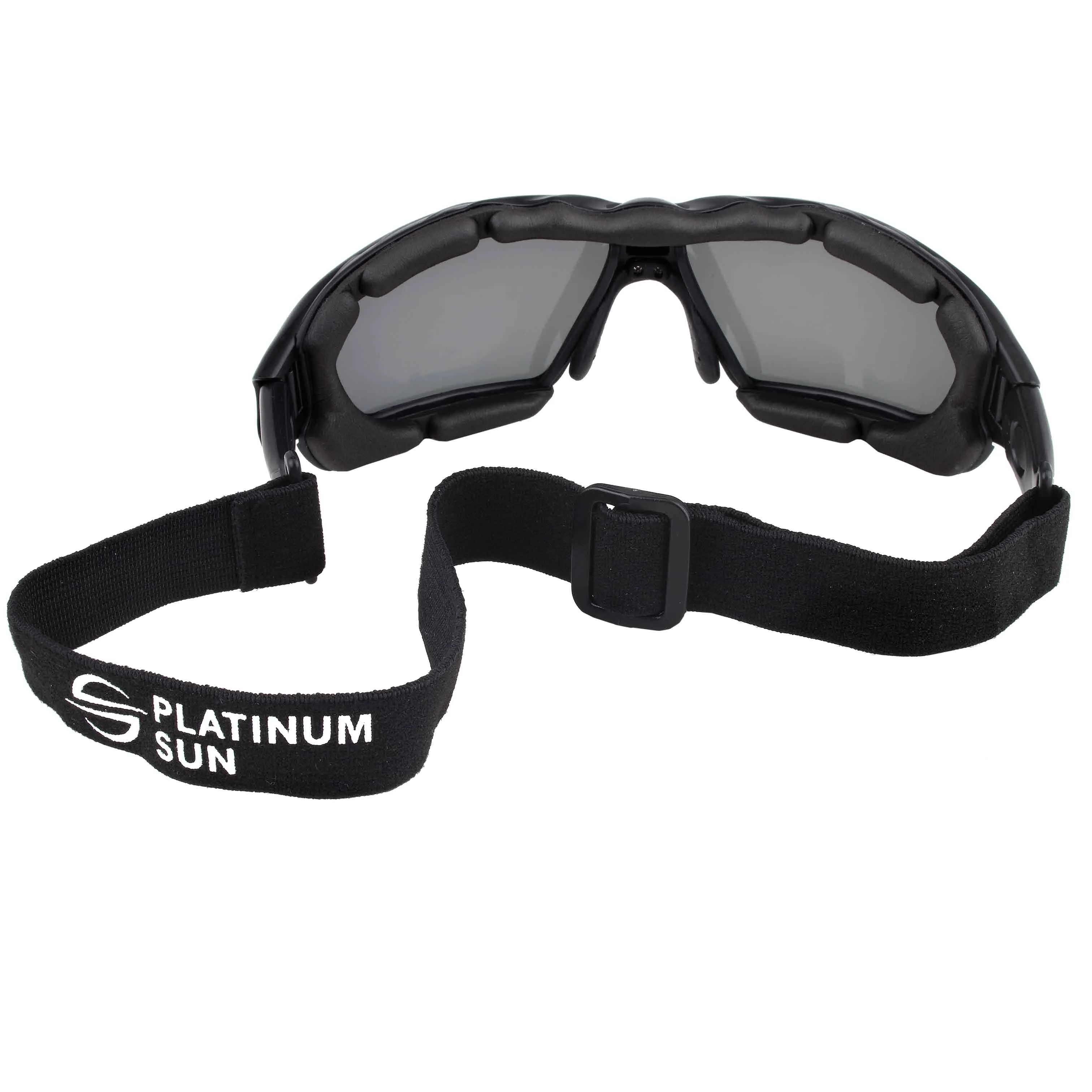 Sports Polarized Sunglasses with Extreme-sports Strap UV400 | Amphibia - Black